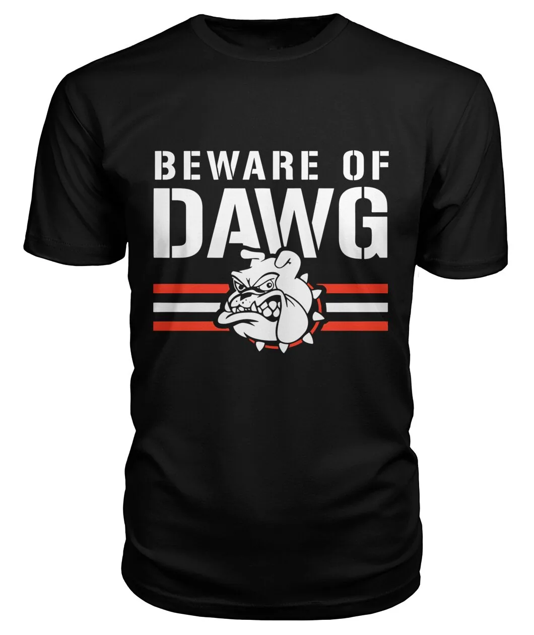 Beware Of Dawg Cleveland Shirt - BEWARE OF DAWG with bulldog and stripes
