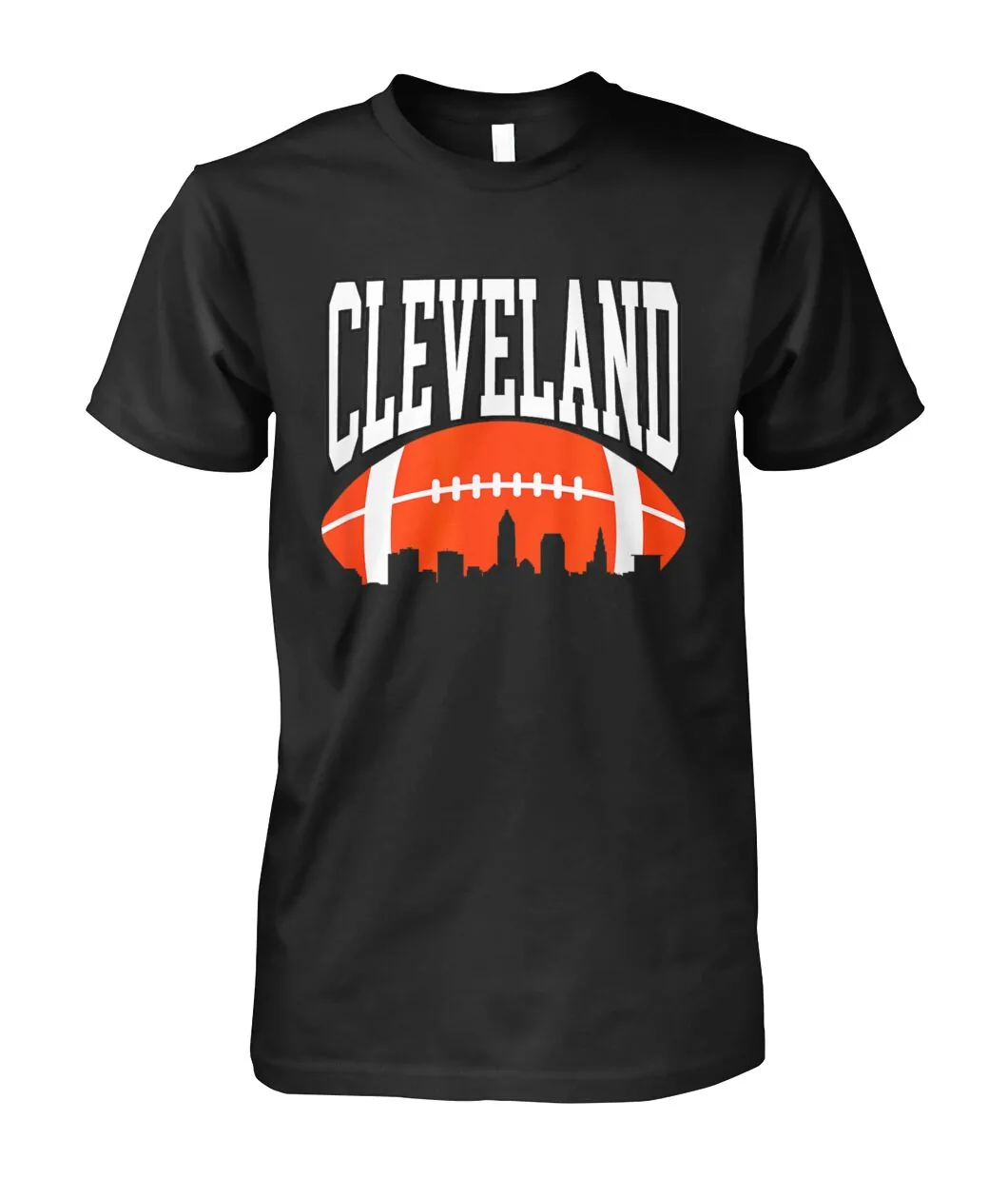 Cleveland Retro Skyline Football Shirt - CLEVELAND with skyline football