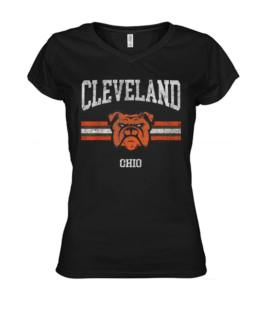 Cleveland Ohio Retro Bulldog Shirt view 3