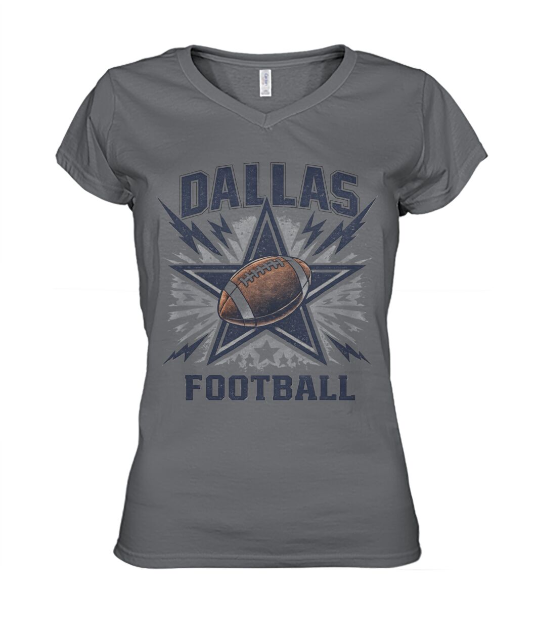 Dallas Football Star Lightning Vintage Shirt view 3