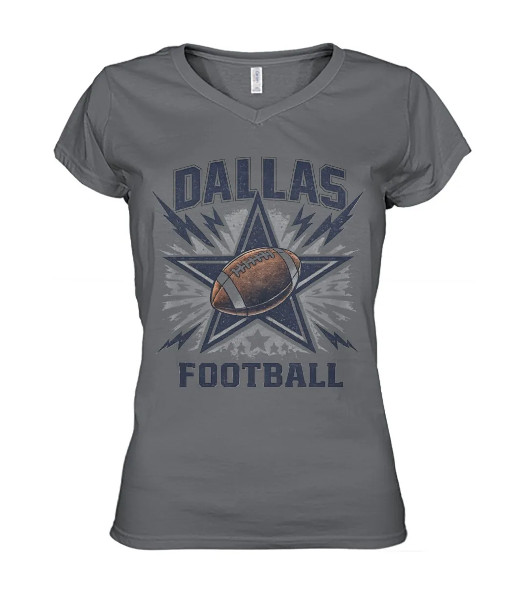 Dallas Football Star Lightning Vintage Shirt view 3