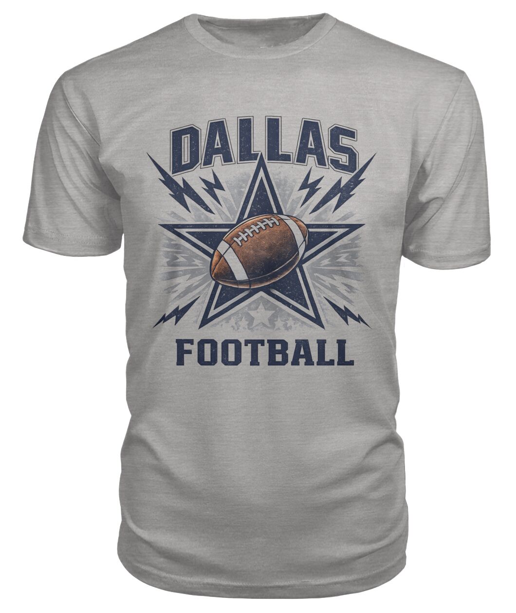 Dallas Football Star Lightning Vintage Shirt - DALLAS FOOTBALL with star, lightning bolts and football