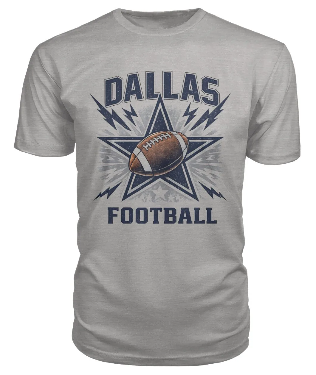 Dallas Football Star Lightning Vintage Shirt - DALLAS FOOTBALL with star, lightning bolts and football