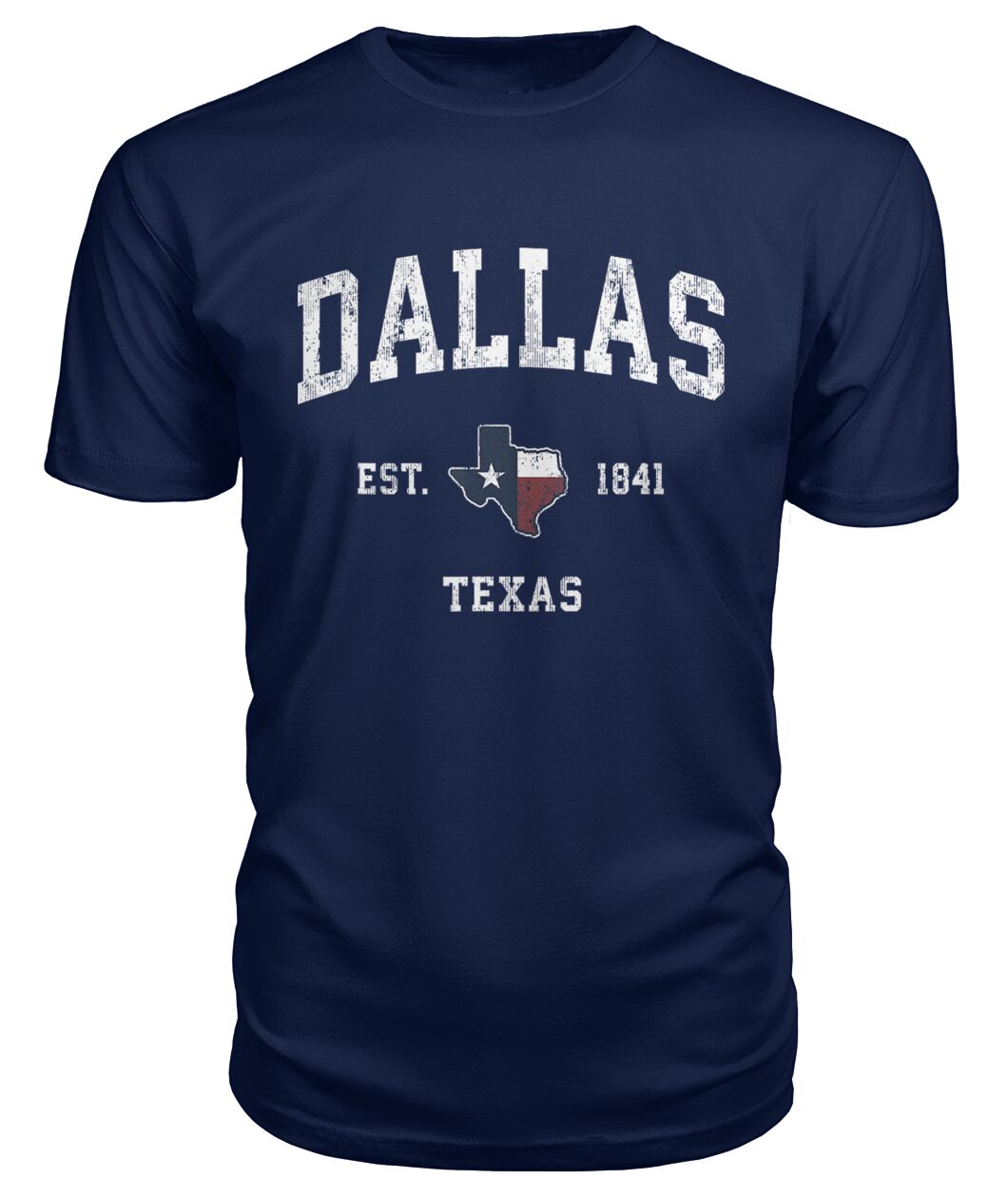 Dallas Texas Est 1841 Navy Shirt - DALLAS EST. 1841 TEXAS collegiate lettering