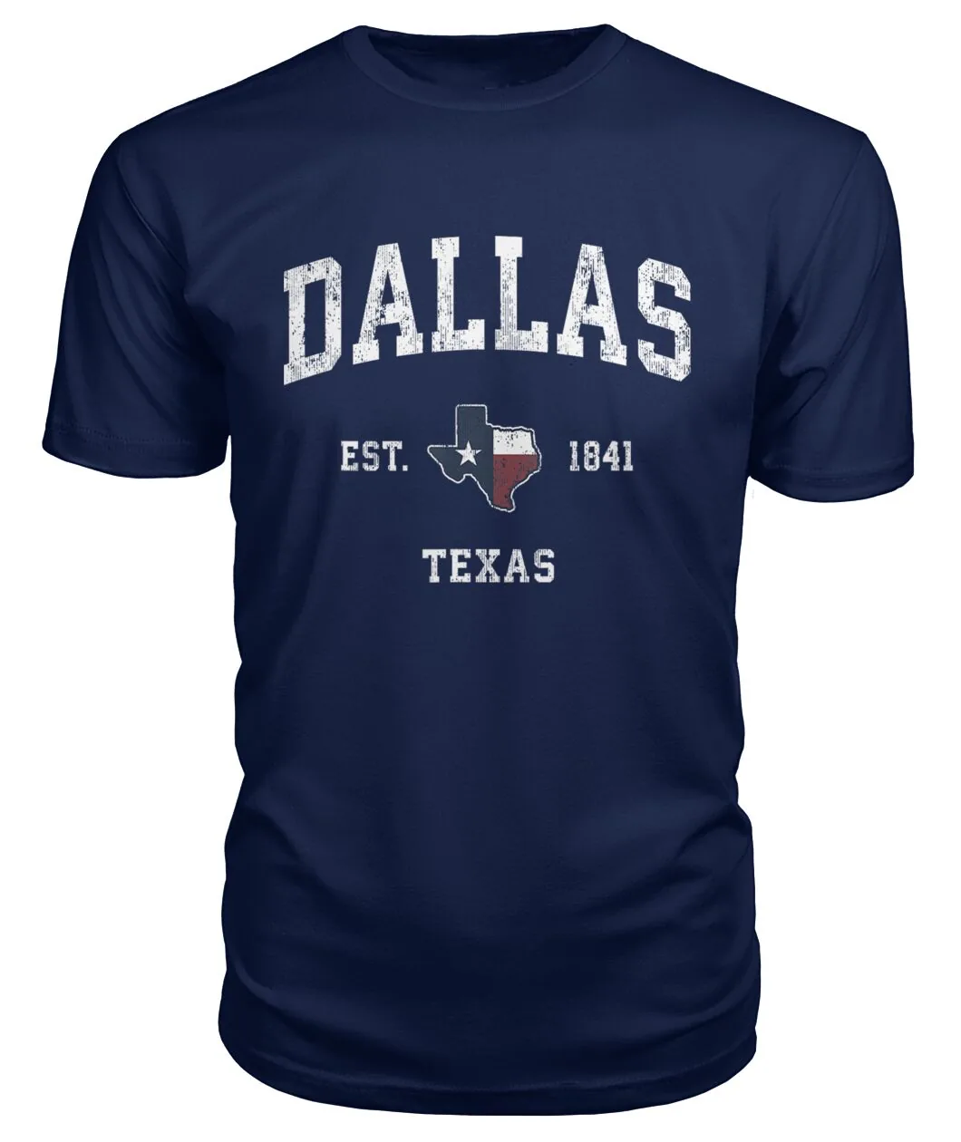 Dallas Texas Est 1841 Navy Shirt - DALLAS EST. 1841 TEXAS collegiate lettering