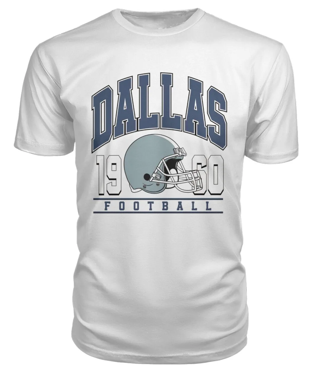Dallas 1960 Football Helmet White Shirt view 8