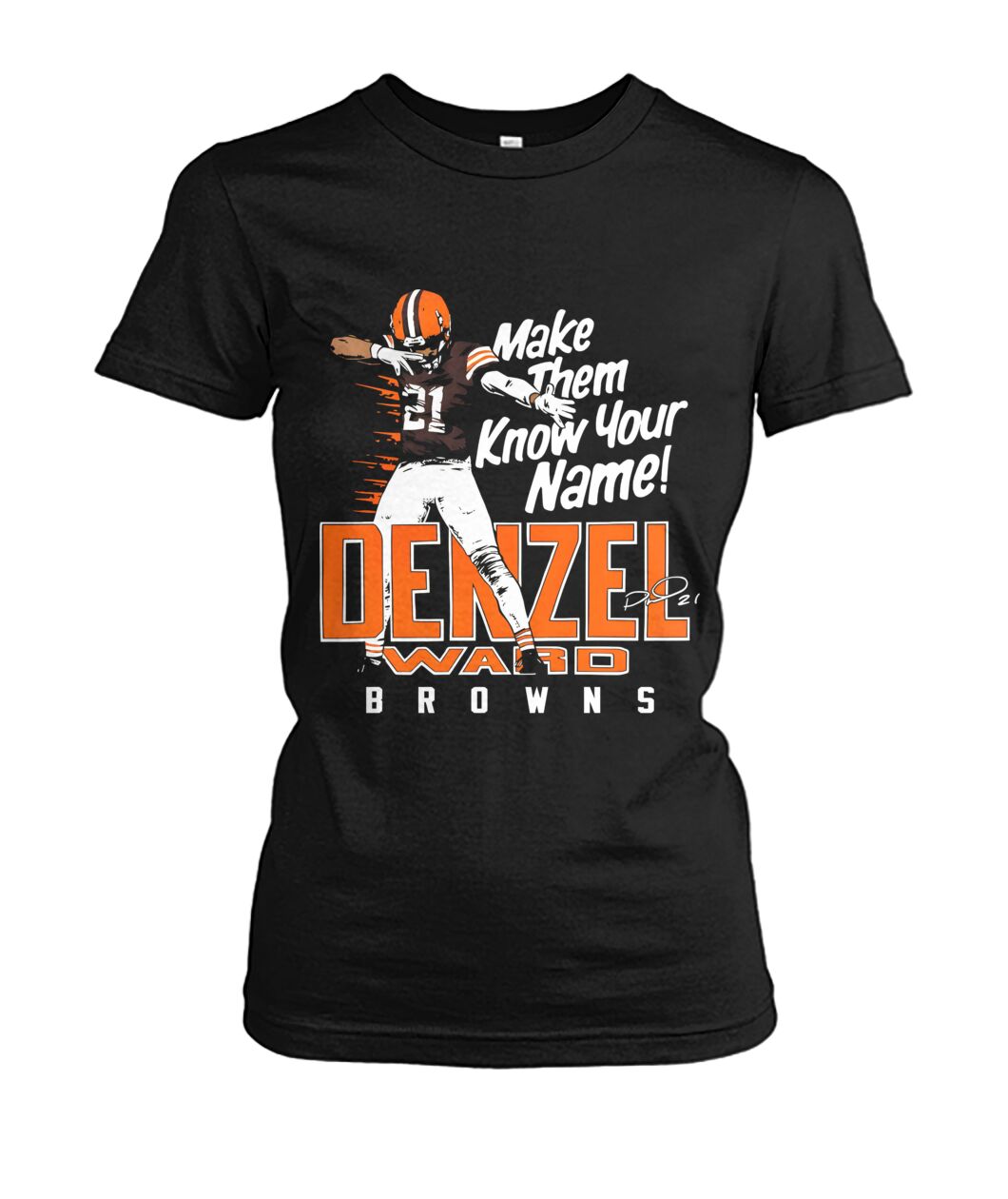 Denzel Ward Make Them Know Your Name Shirt view 3