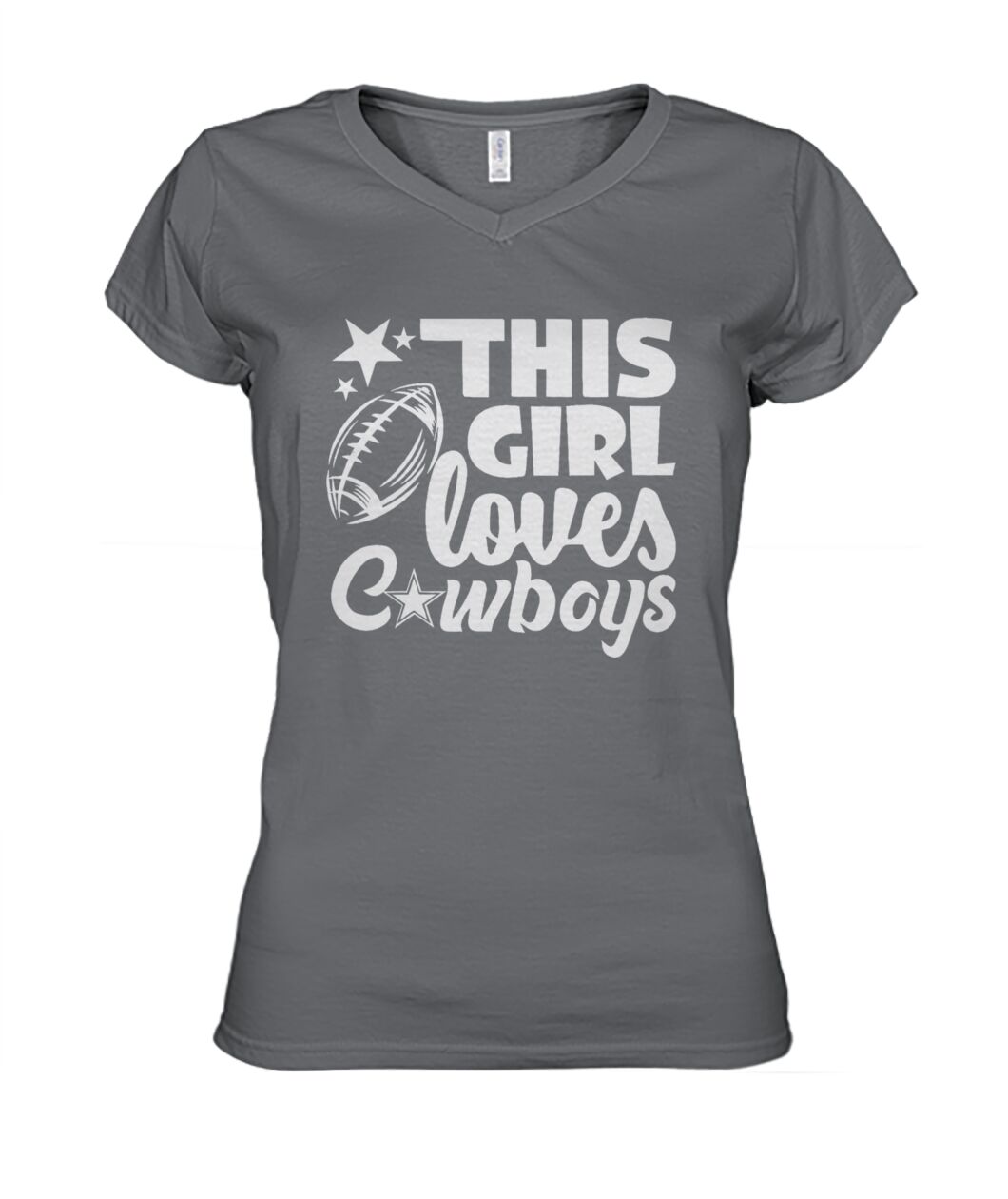 This Girl Loves Cowboys Women's Shirt view 3