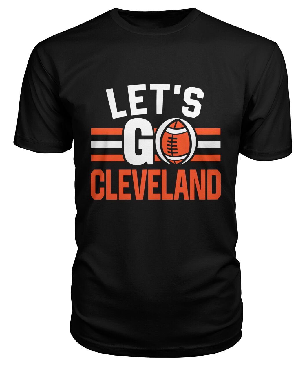 Let's Go Cleveland Football Shirt - LET'S GO CLEVELAND with football