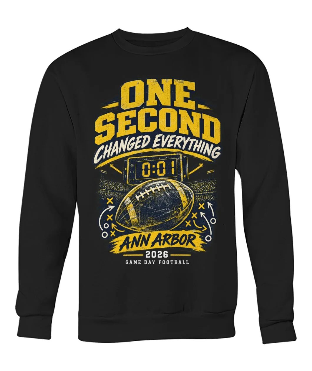 Fan-made Michigan t-shirt with Limited Edition 0-01 Football graphic, view 3
