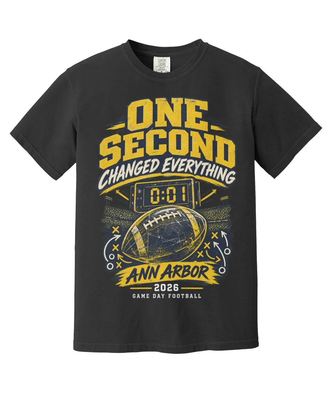 Fan-made Michigan t-shirt with Limited Edition 0-01 Football graphic, view 5