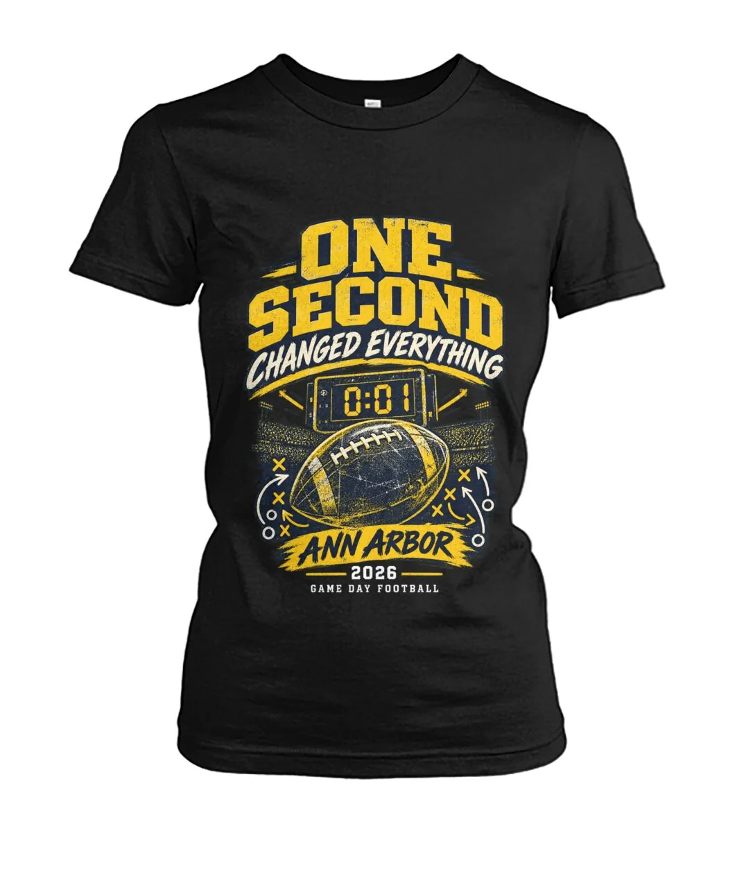 Fan-made Michigan t-shirt with Limited Edition 0-01 Football graphic, view 6