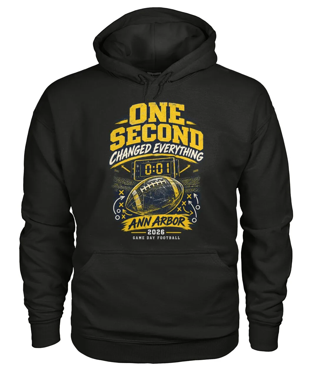Fan-made Michigan t-shirt with Limited Edition 0-01 Football graphic, view 7