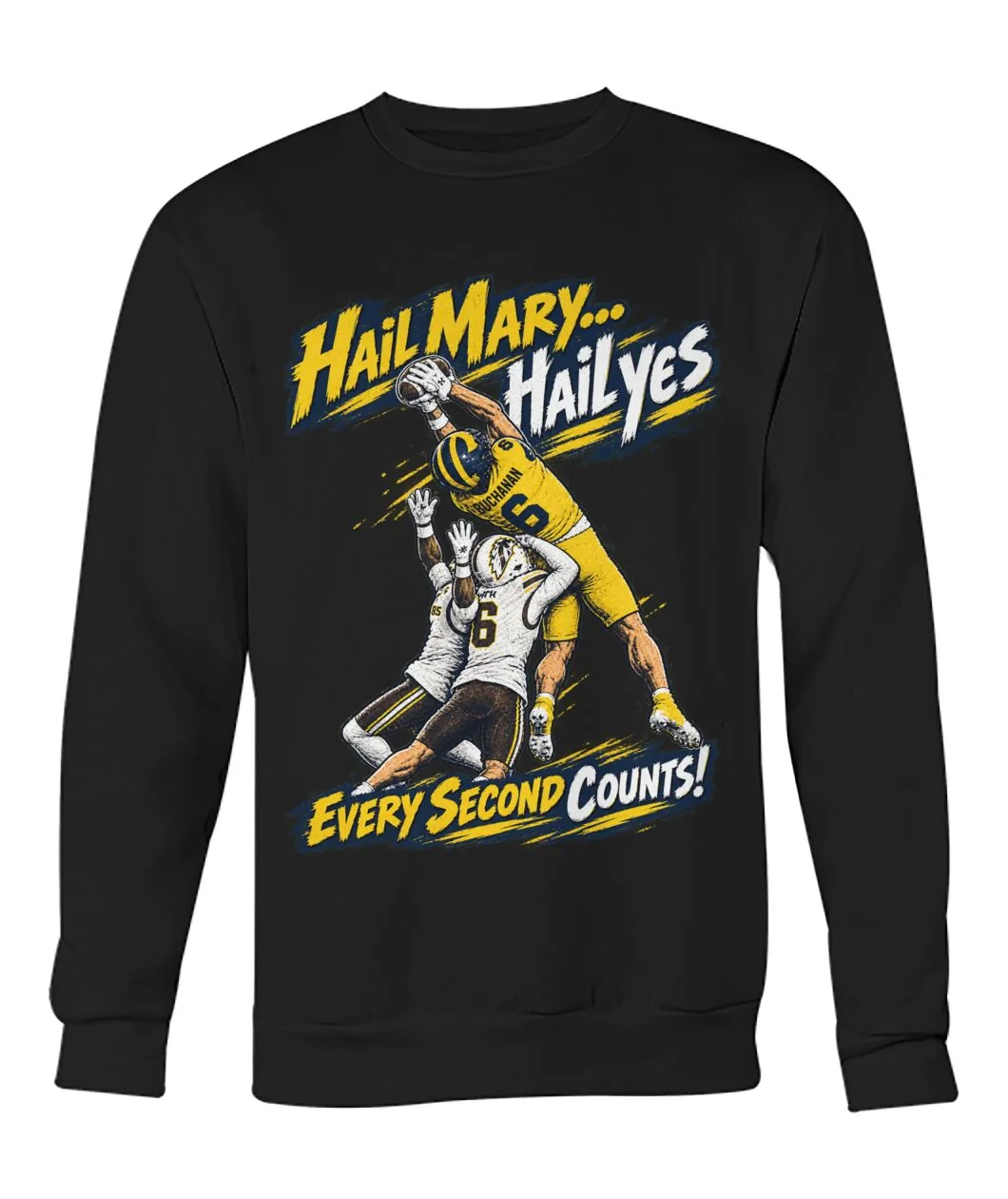 Fan-made Michigan t-shirt with Limited Edition 0-01 H A I L graphic, view 3