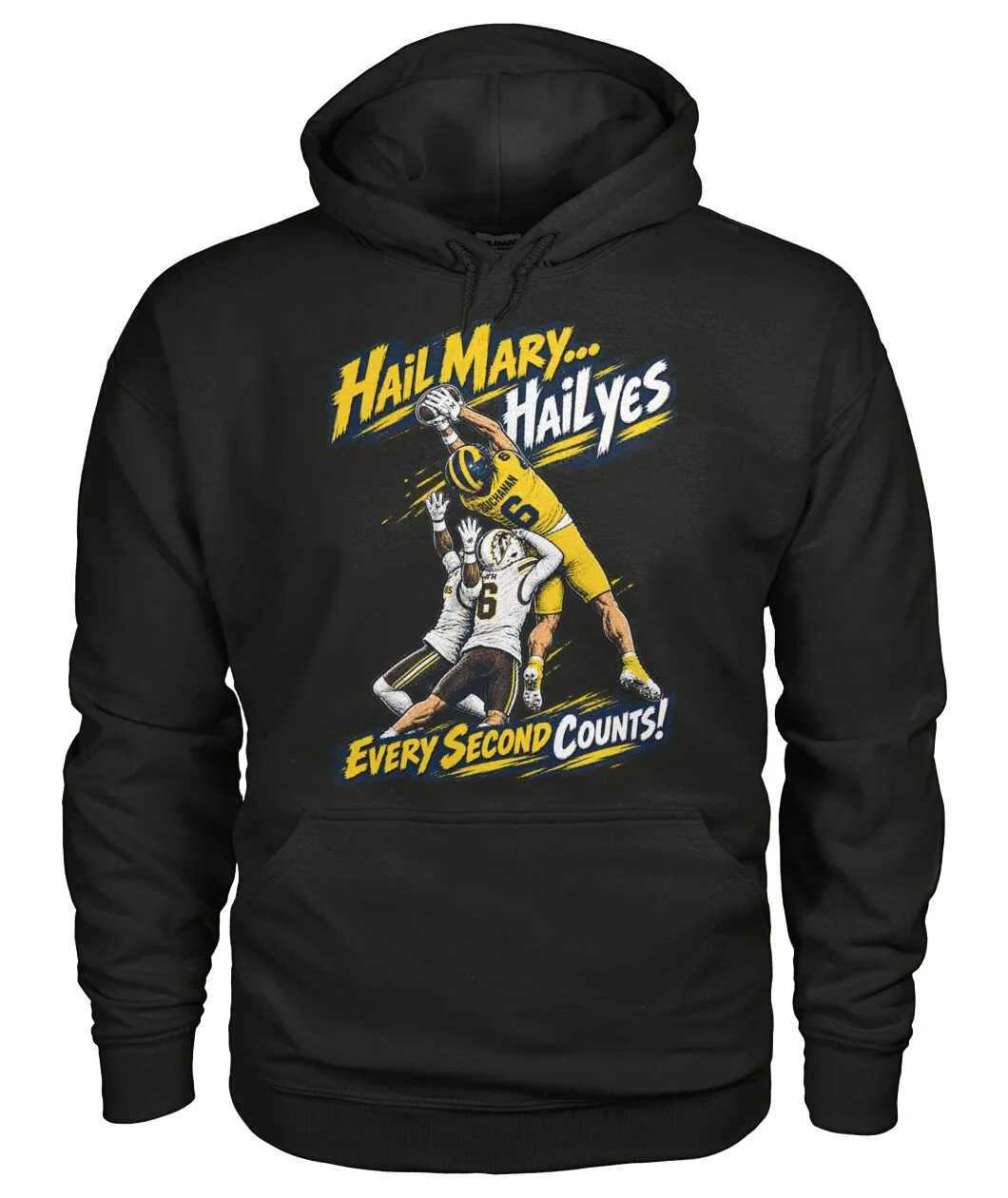 Fan-made Michigan t-shirt with Limited Edition 0-01 H A I L graphic, view 7