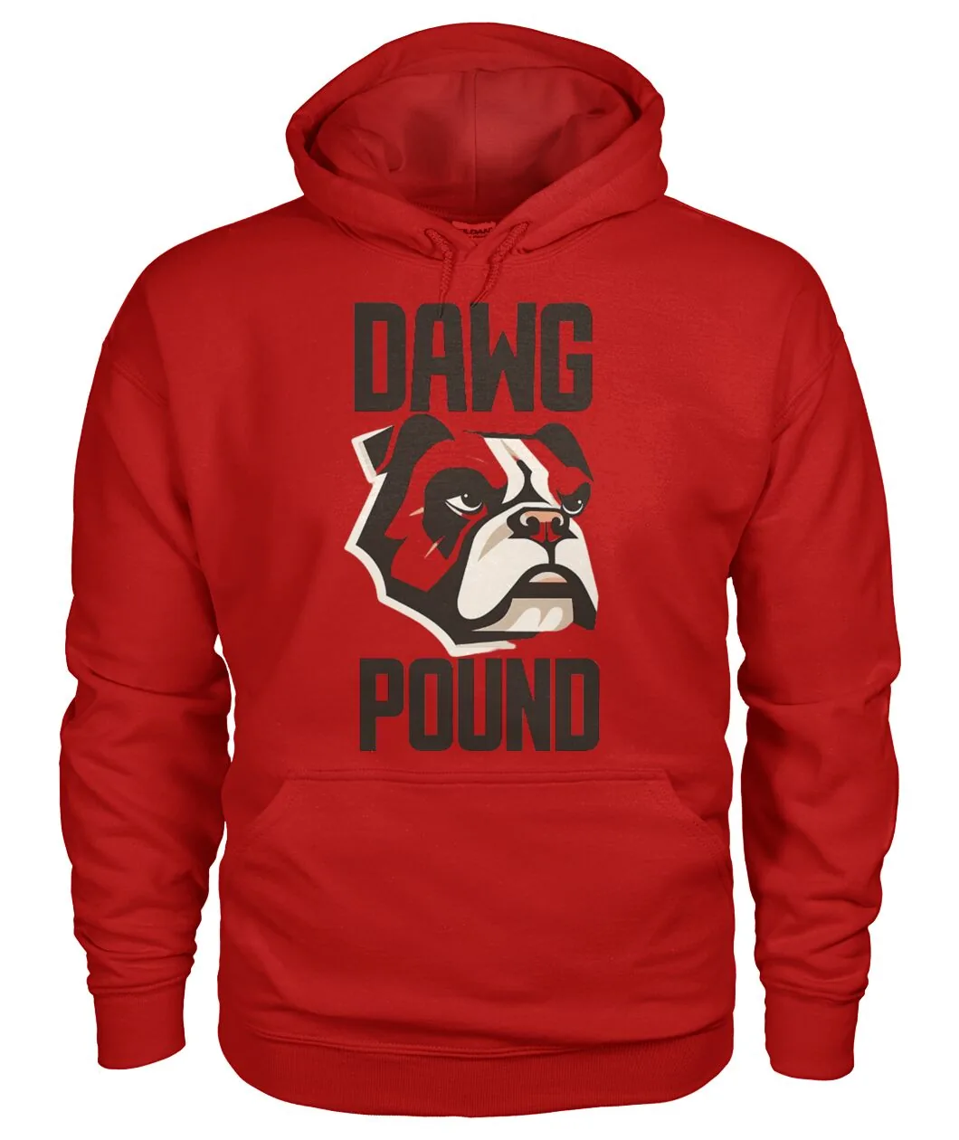 Dawg Pound Bulldog Red Sweatshirt view 3
