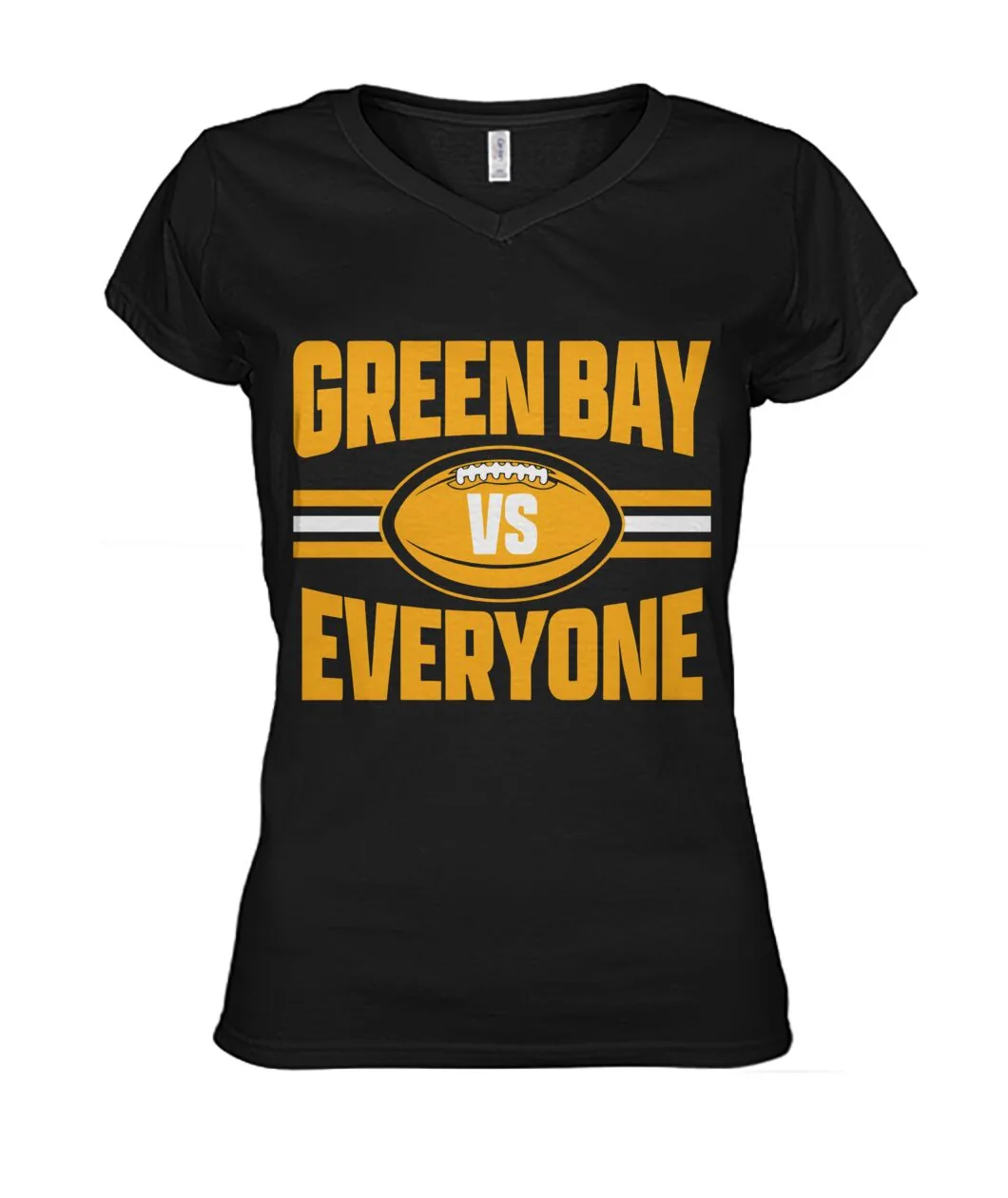 Fan-made Packers t-shirt with GREEN BAY VS EVERYONE with football graphic, view 4