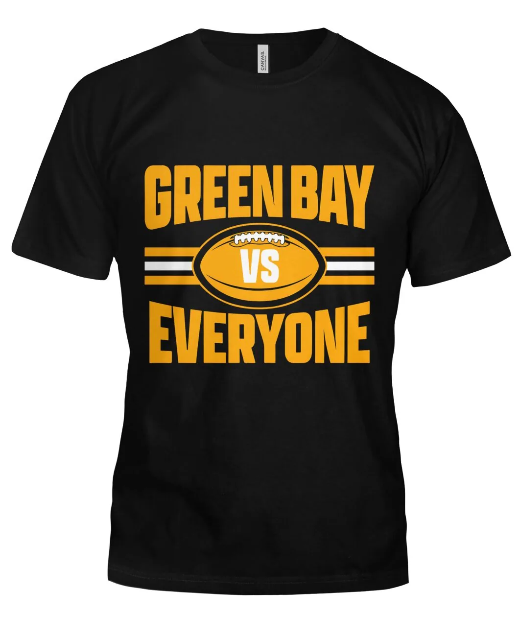 Fan-made Packers t-shirt with GREEN BAY VS EVERYONE with football graphic, view 6