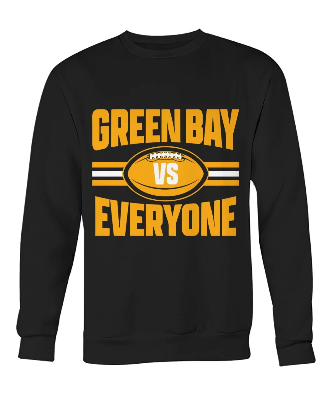 Fan-made Packers t-shirt with GREEN BAY VS EVERYONE with football graphic, view 7