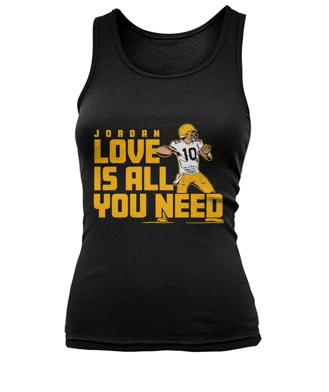 Fan-made Packers t-shirt with JORDAN LOVE IS ALL YOU NEED with player graphic, view 8