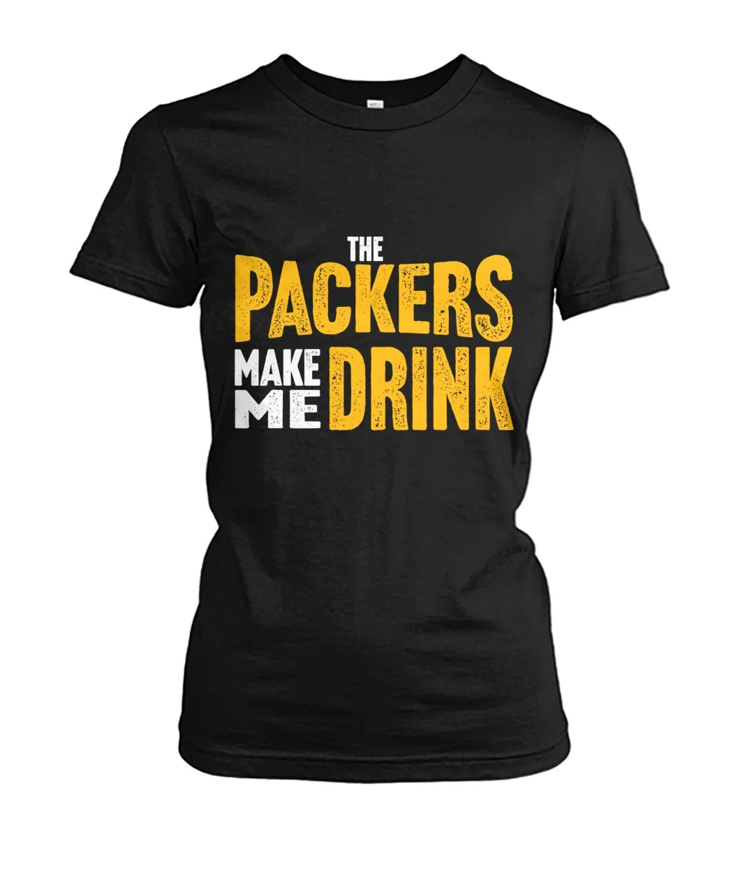 Fan-made Packers t-shirt with The Packers Make Me Drink graphic, view 3