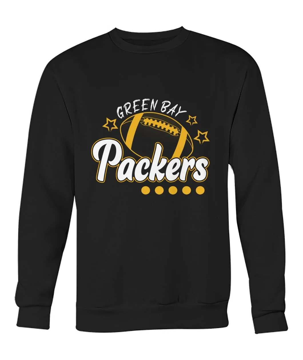 Fan-made Packers t-shirt with GREEN BAY PACKERS with football and stars graphic, view 8