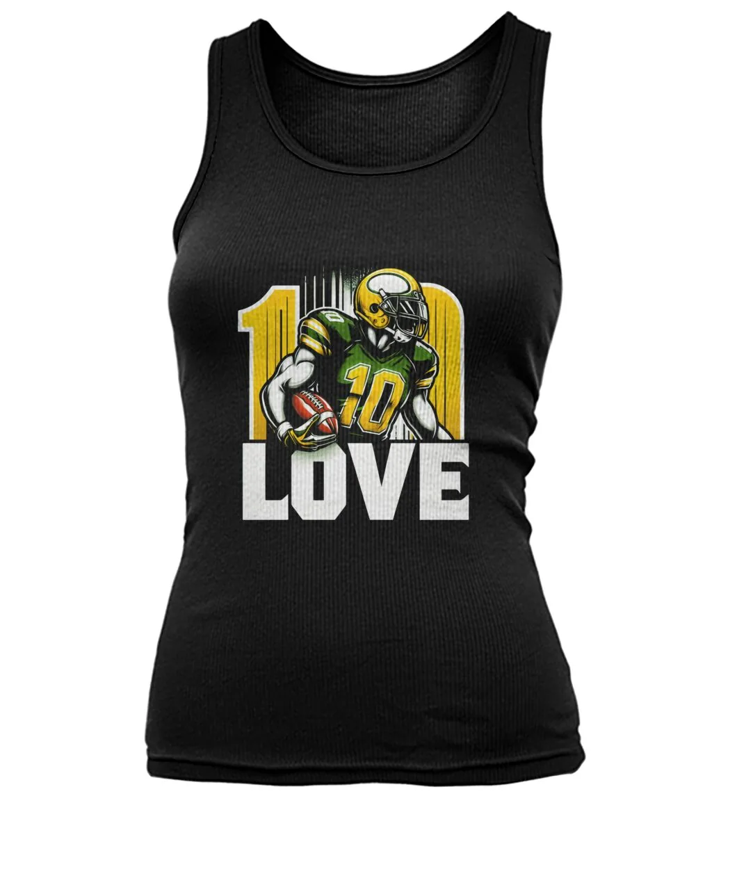 Fan-made Packers hoodie with 10 LOVE with player and gold 10 graphic, view 8