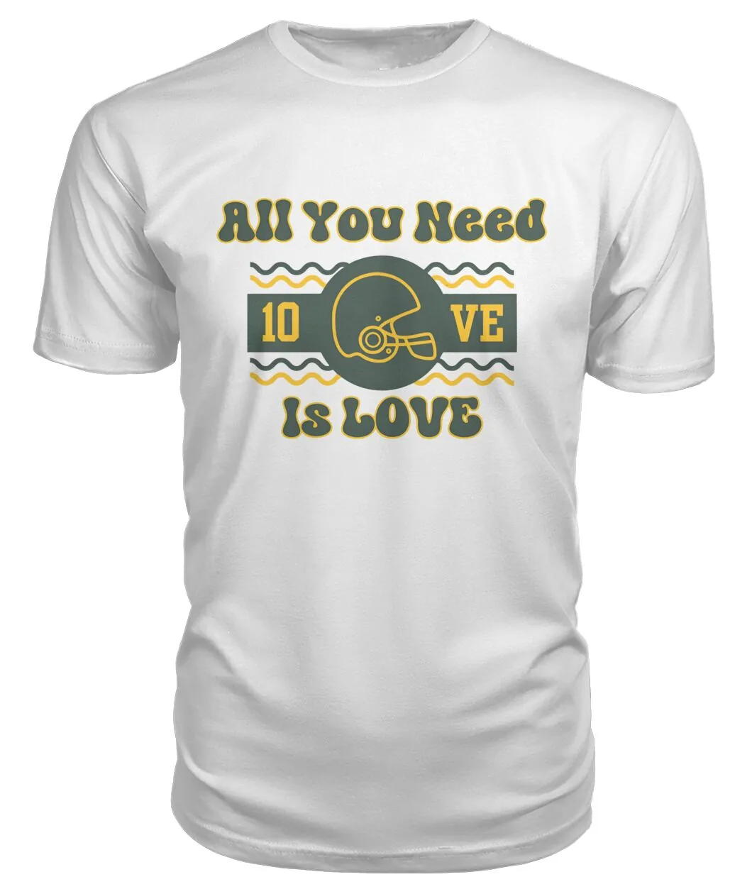 All You Need Is Love 10 Helmet Shirt - ALL YOU NEED IS 10VE with helmet and waves