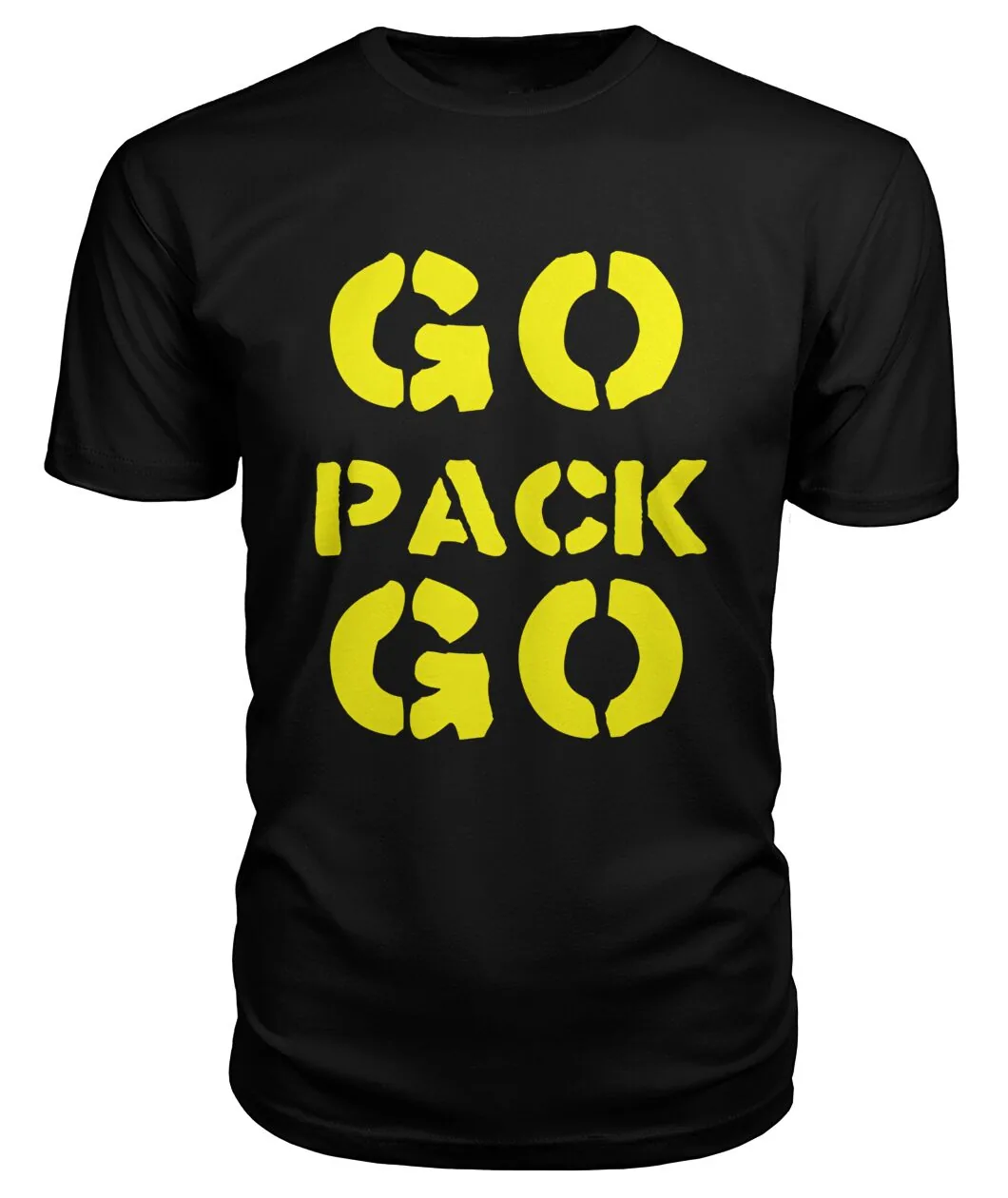 Go Pack Go Stencil Shirt - GO PACK GO stencil letters