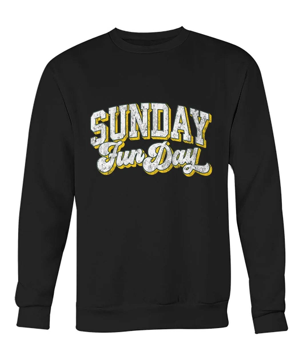 Fan-made Packers t-shirt with SUNDAY FUNDAY retro script graphic, view 3