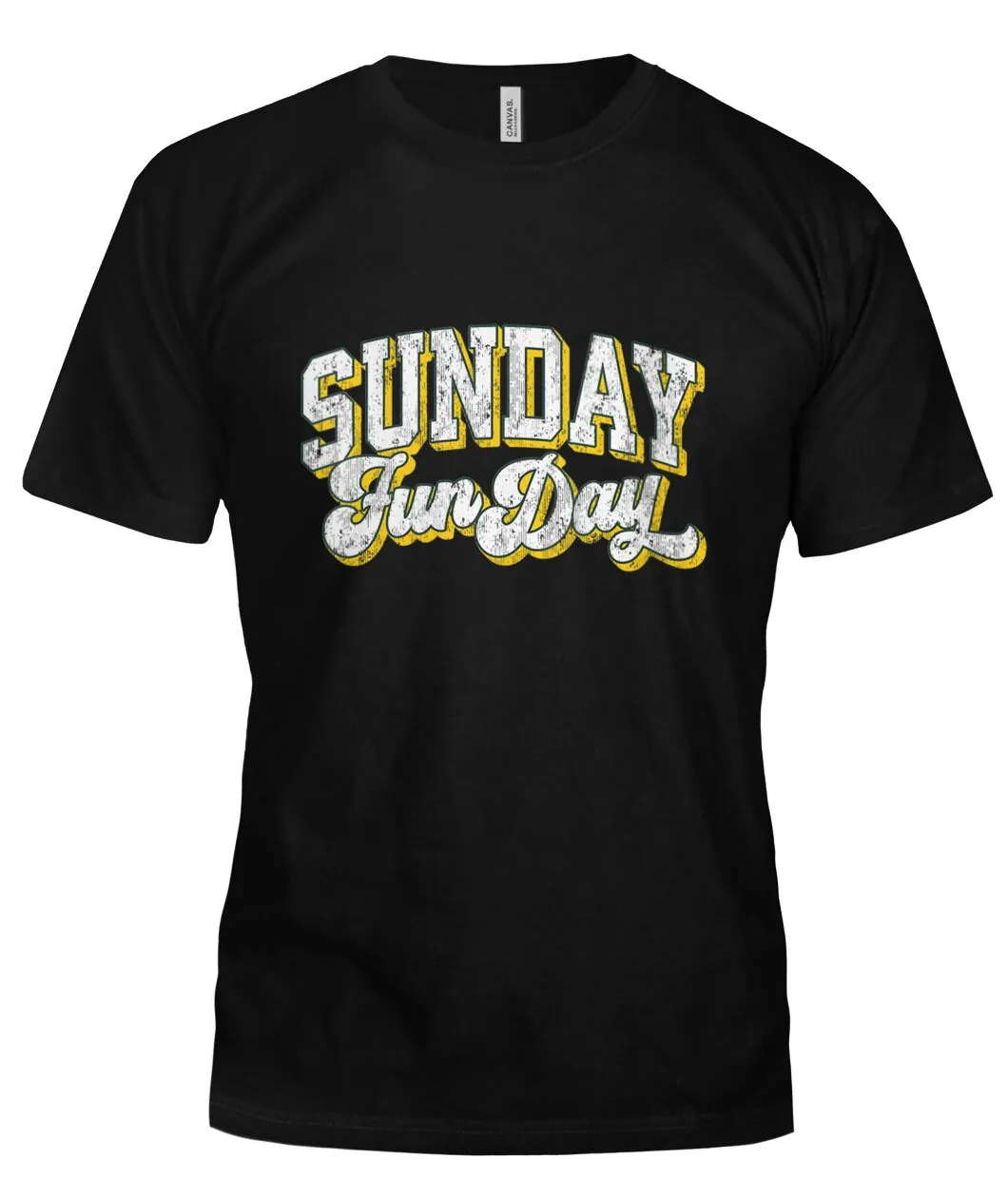 Fan-made Packers t-shirt with SUNDAY FUNDAY retro script graphic, view 5
