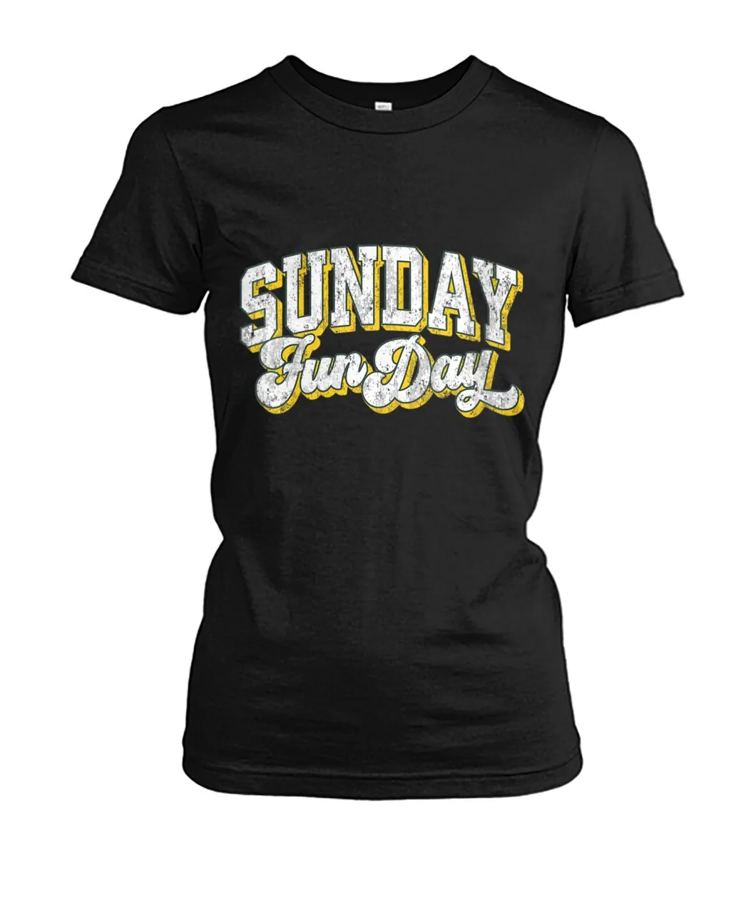 Fan-made Packers t-shirt with SUNDAY FUNDAY retro script graphic, view 6