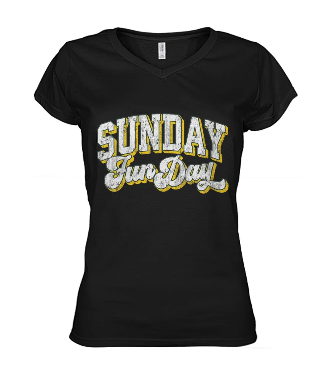 Fan-made Packers t-shirt with SUNDAY FUNDAY retro script graphic, view 7