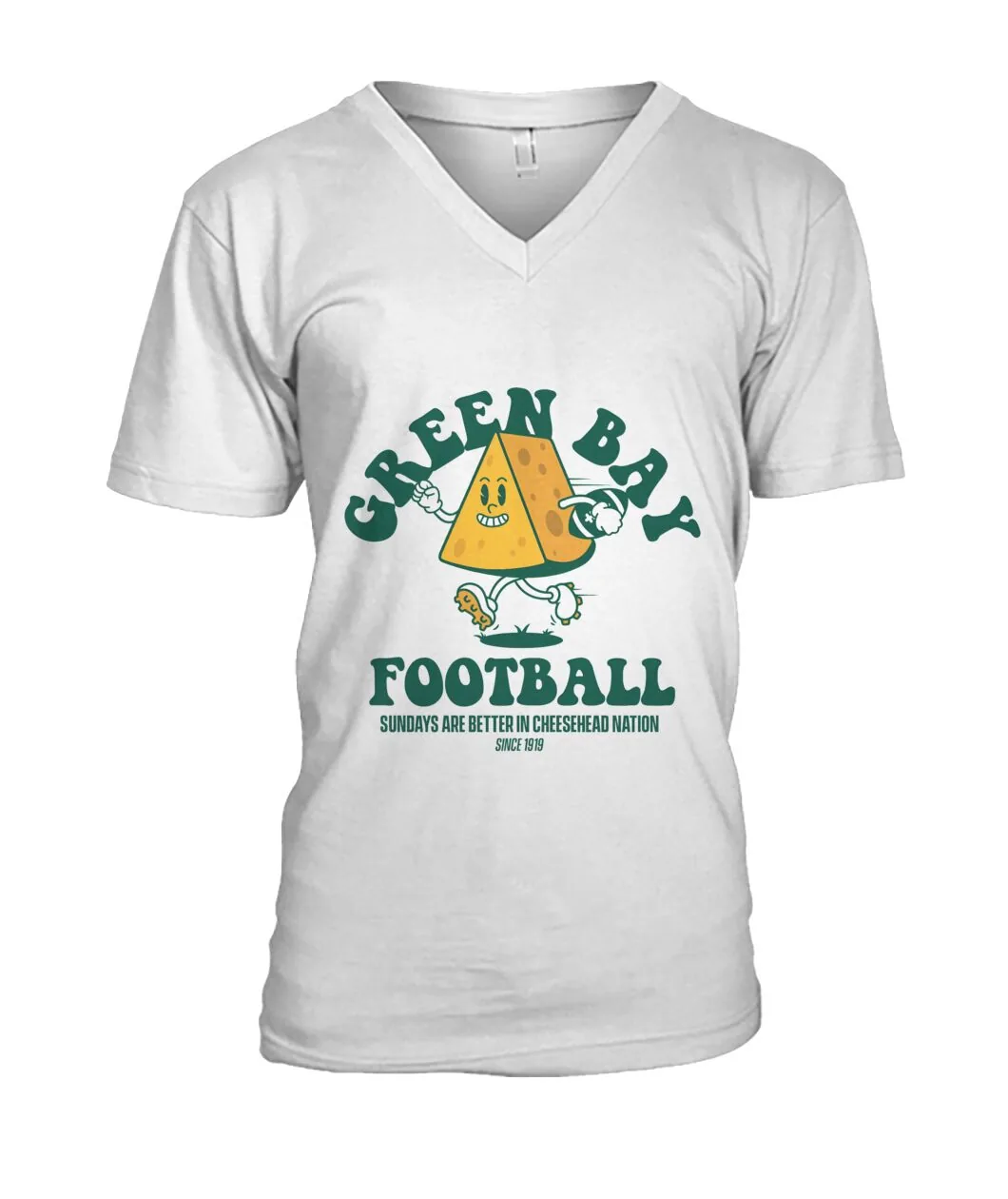 Fan-made Packers t-shirt with GREEN BAY FOOTBALL - SUNDAYS ARE BETTER IN CHEESEHEAD NATION graphic, view 4