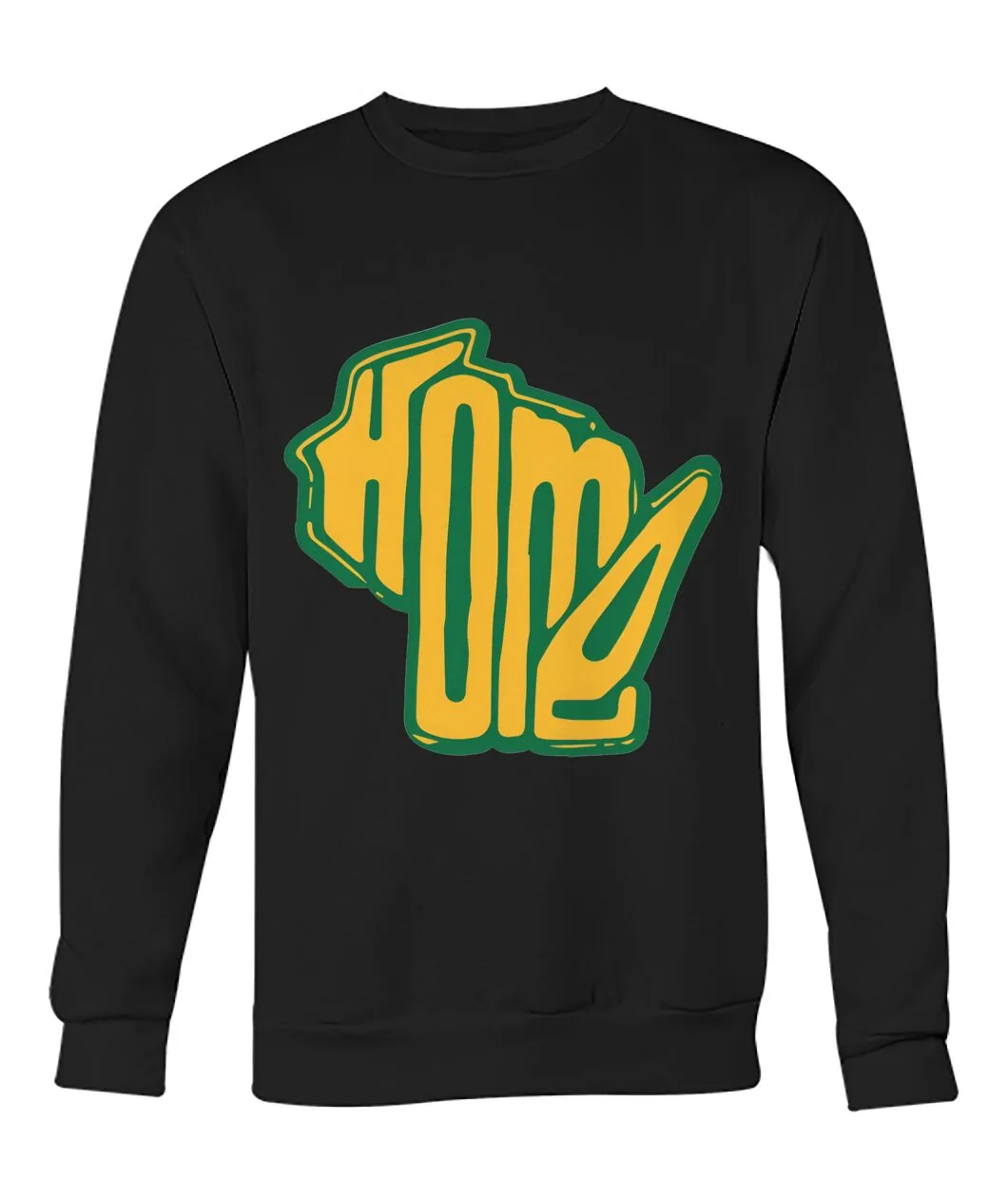Fan-made Packers t-shirt with HOME inside the Wisconsin state outline graphic, view 4