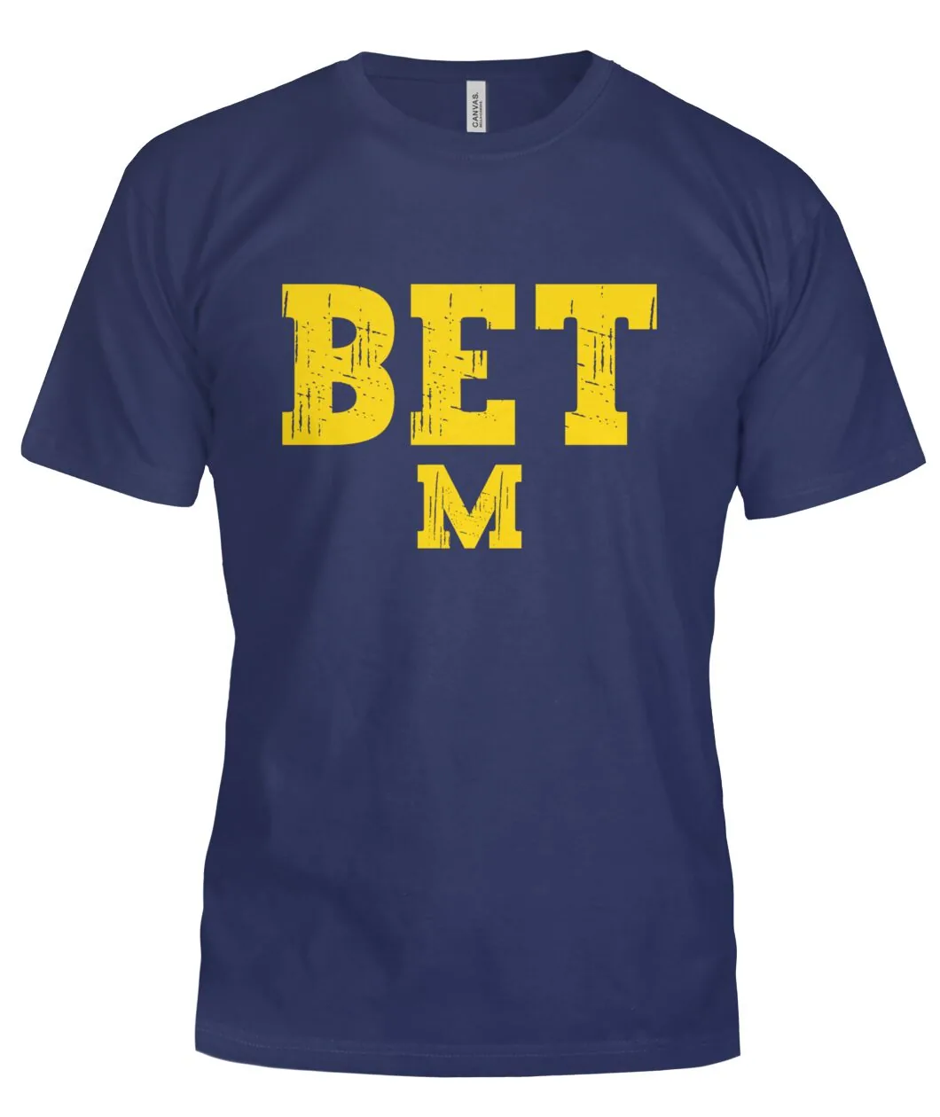 Fan-made Michigan sweatshirt with BET M block lettering graphic, view 5