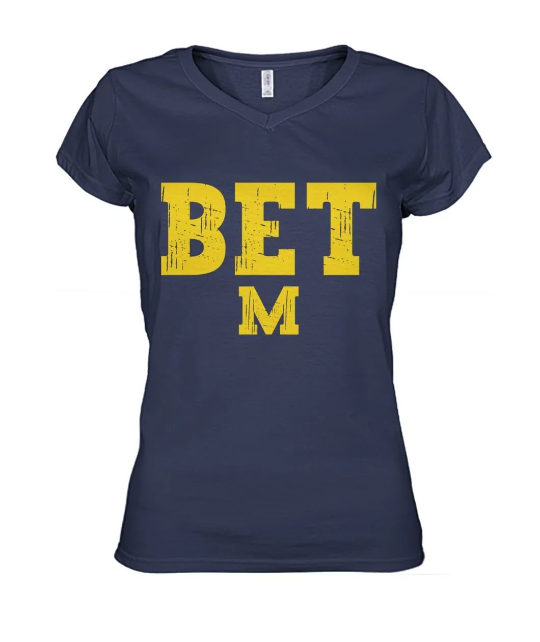 Fan-made Michigan sweatshirt with BET M block lettering graphic, view 7