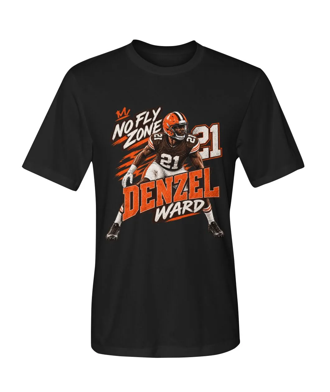 No Fly Zone Denzel Ward Browns Shirt view 6