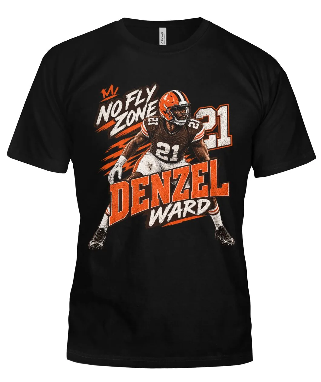 No Fly Zone Denzel Ward Browns Shirt view 7