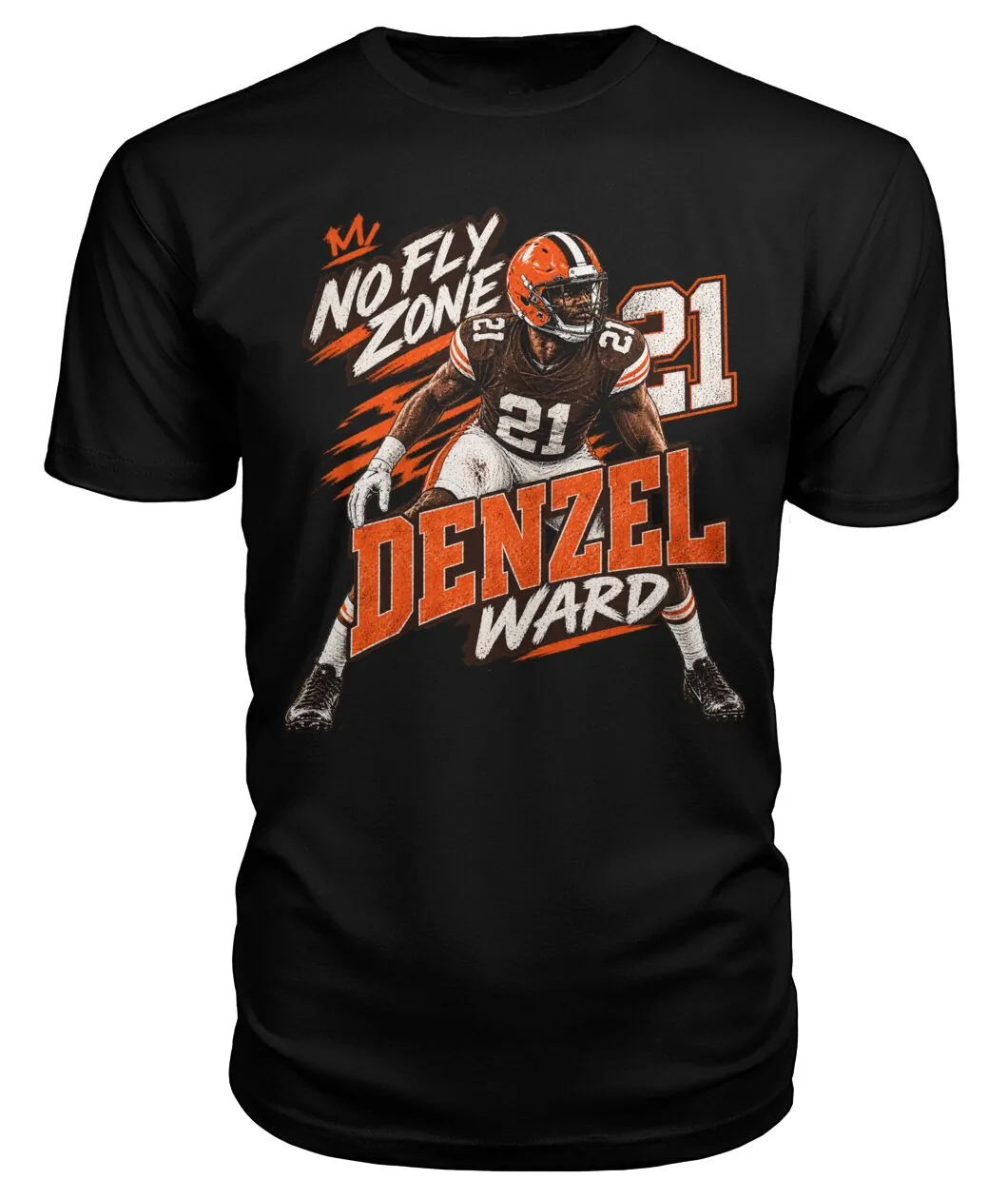 No Fly Zone Denzel Ward Browns Shirt - NO FLY ZONE - DENZEL WARD 21