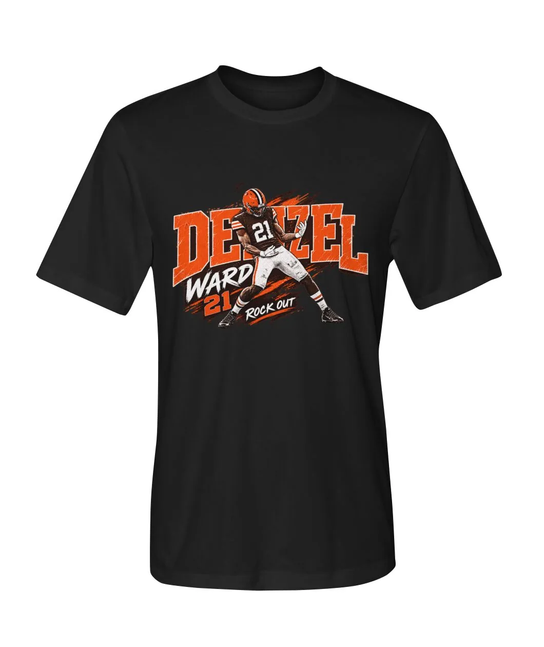 Denzel Ward Rock Out Browns Shirt view 4