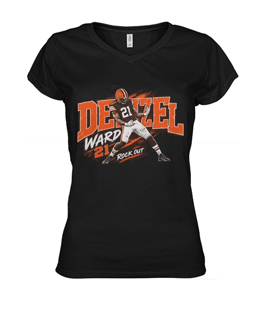 Denzel Ward Rock Out Browns Shirt view 6