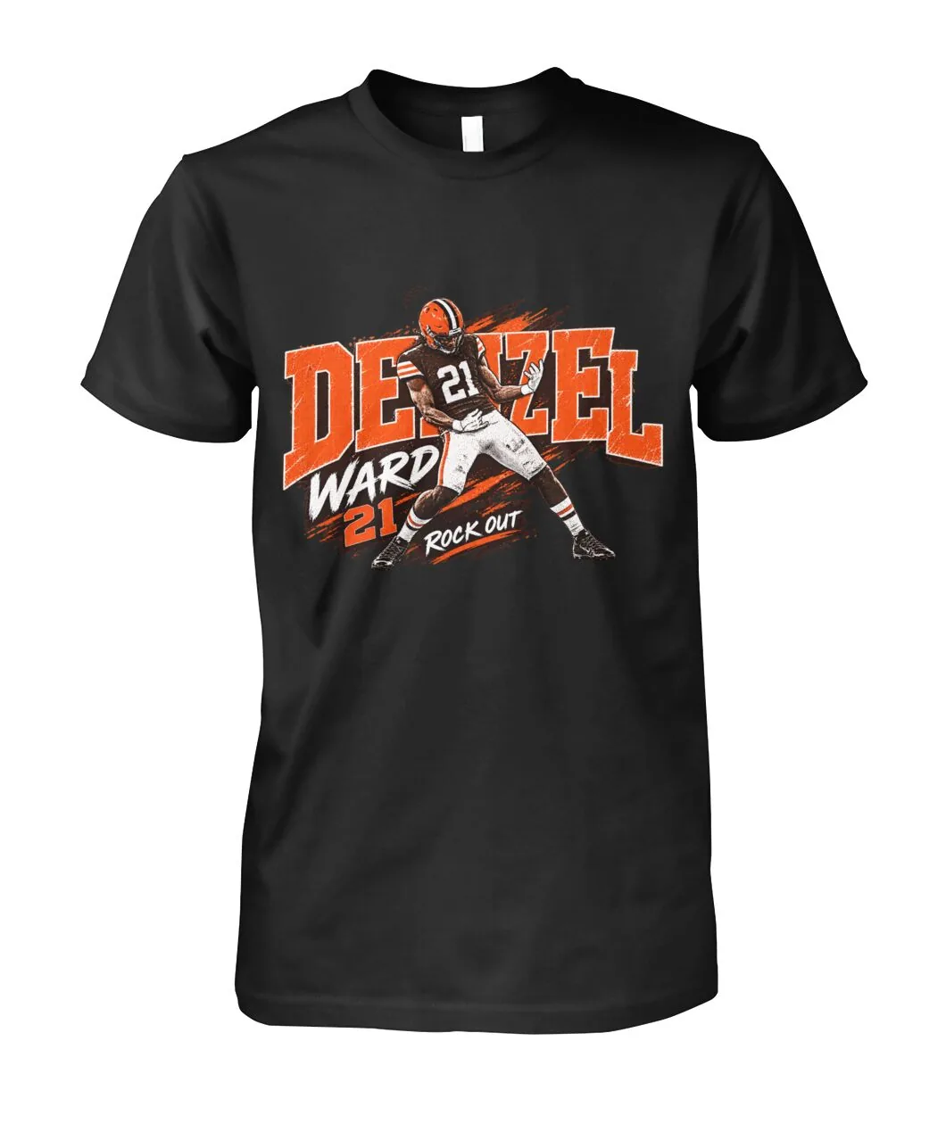 Denzel Ward Rock Out Browns Shirt view 8