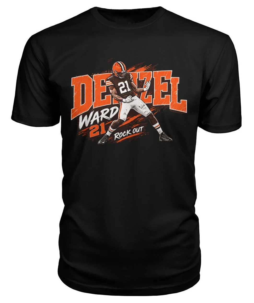 Denzel Ward Rock Out Browns Shirt - ROCK OUT - DENZEL WARD 21