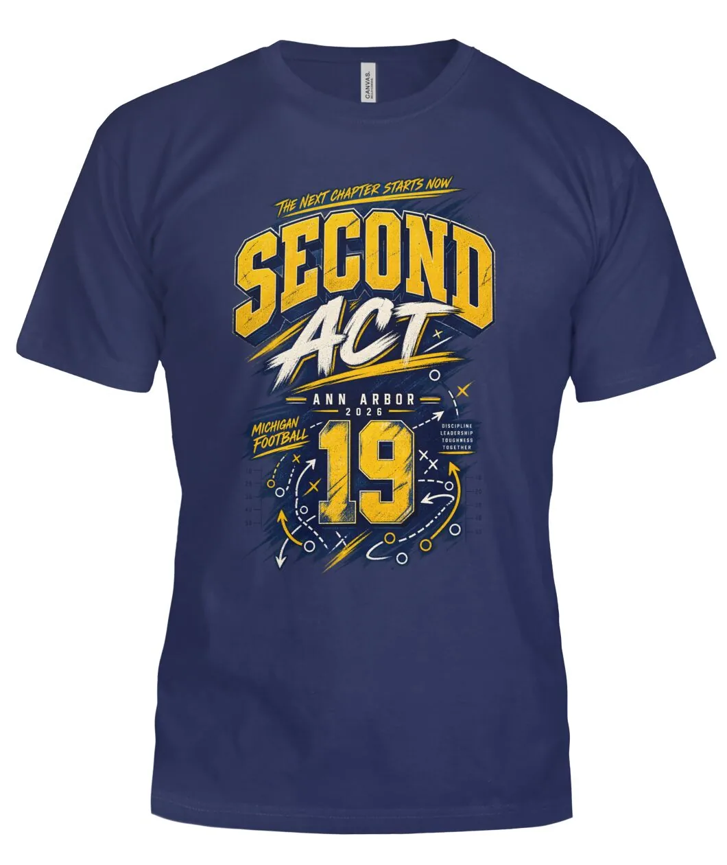 Second Act QB19 Michigan Tee - SECOND ACT QB19 - the Underwood era in Ann Arbor