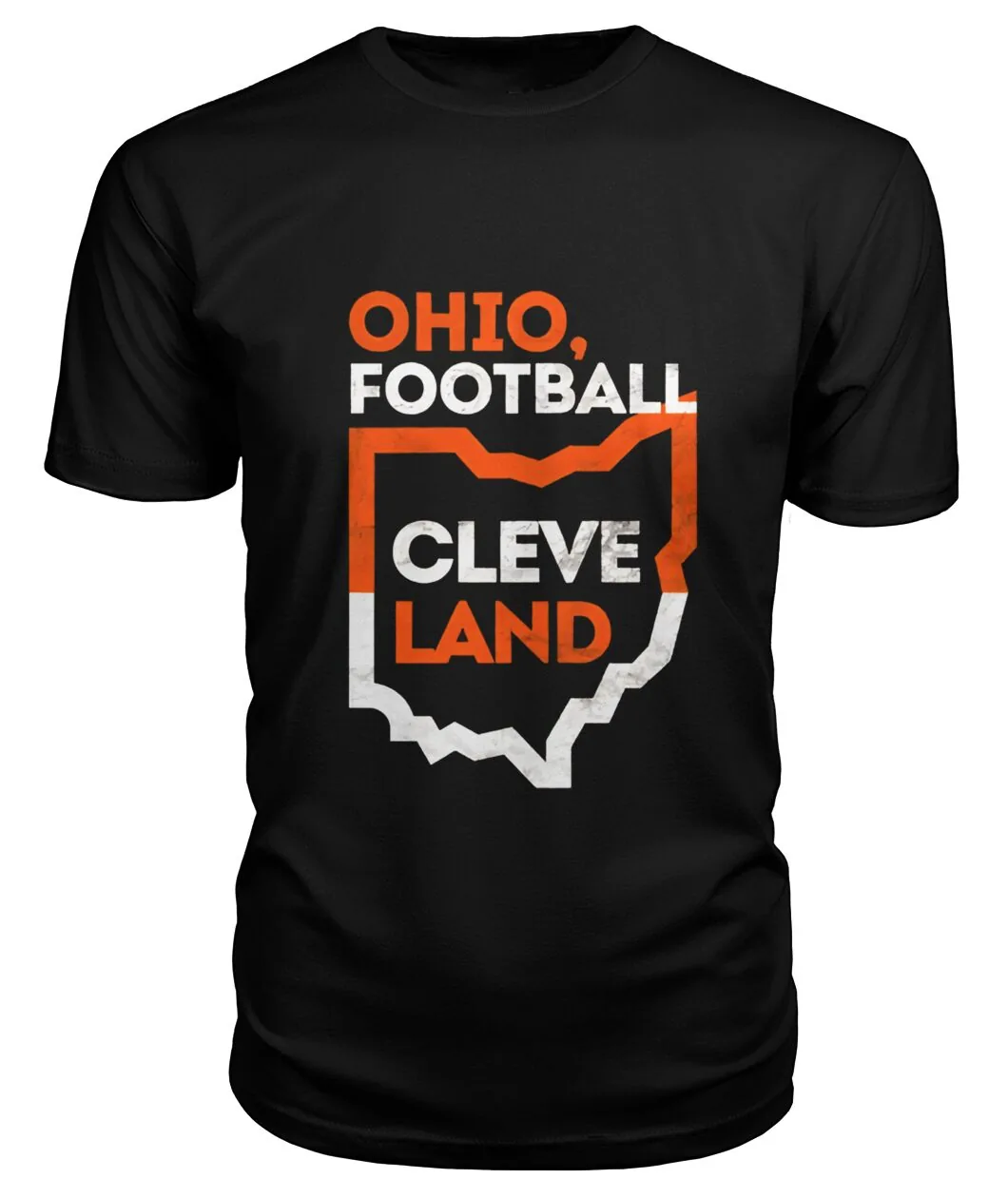Ohio Football Cleveland State Outline Shirt - OHIO, FOOTBALL - CLEVELAND inside Ohio state map