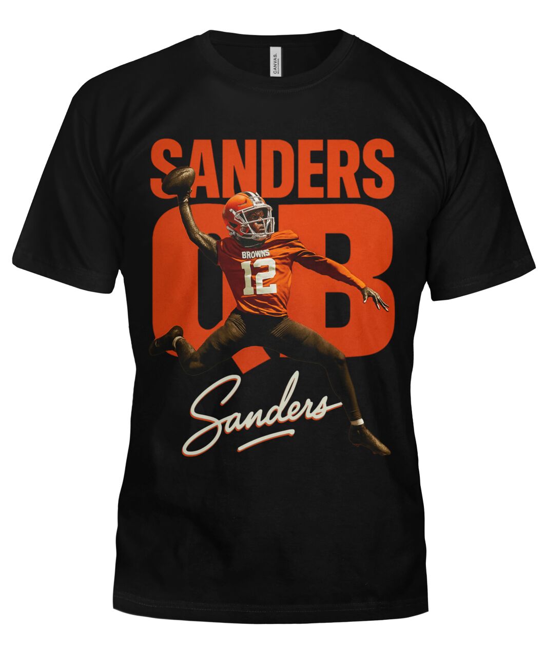 Sanders QB 12 Signature Shirt - SANDERS QB 12 with signature
