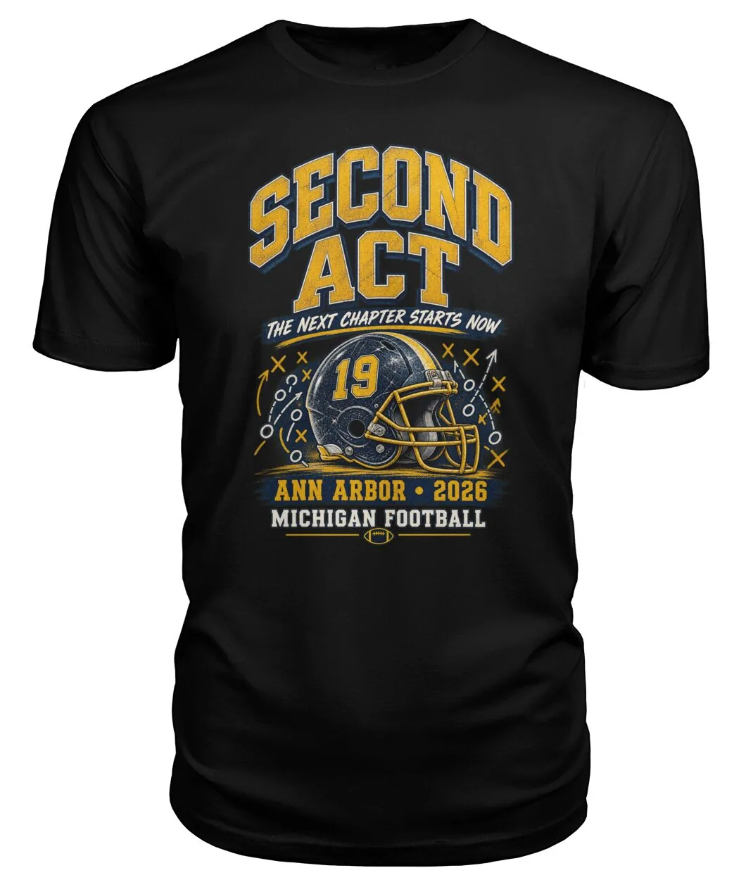 Second Act QB19 Vintage Football Tee view 3