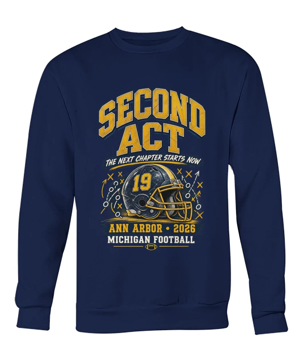 Second Act QB19 Vintage Football Tee - SECOND ACT QB19 VINTAGE FOOTBALL TEE