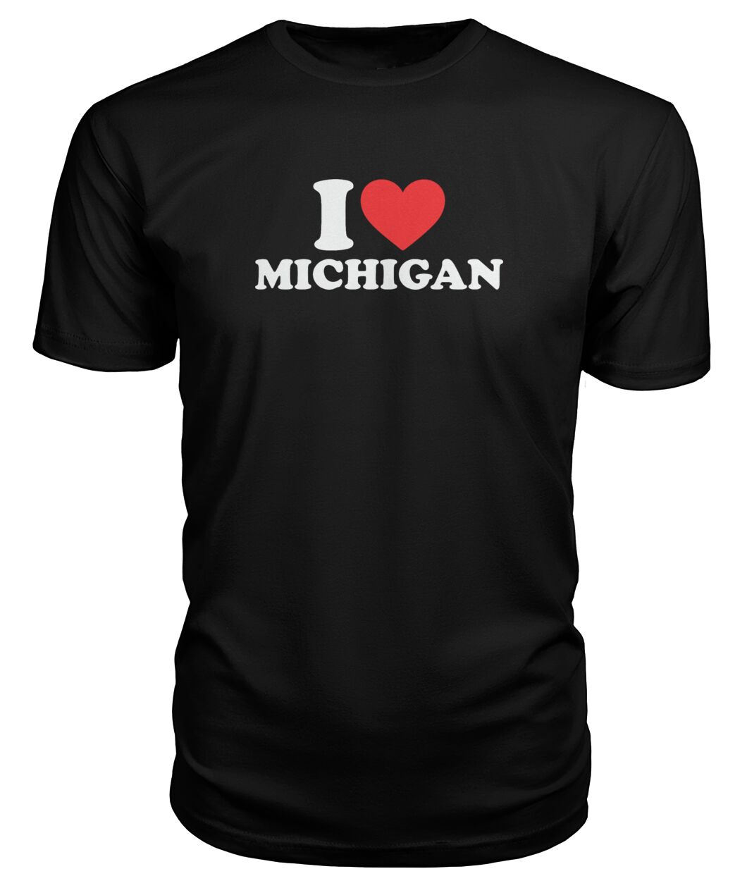 I Love Michigan Heart Shirt view 3